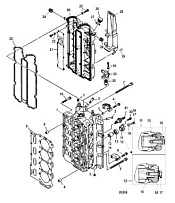 Головка цилиндра 4-Х ТАКТНОГО ПЛМ MERCURY 100 Серийный номер от 1B227000 до 1B366822