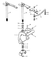 Поворотный кронштейн (S/N: 0D181999 и ниже) 2-Х ТАКТНОГО ПЛМ MERCURY 55 Серийный номер от 9741042 до 9885344