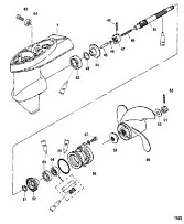 Корпус шестерни, карданный вал 4-Х ТАКТНОГО ПЛМ MERCURY 6 Серийный номер от 0R067090 и выше