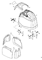 Верх капота 4-Х ТАКТНОГО ПЛМ MERCURY 80 Серийный номер от 1B366823 и выше