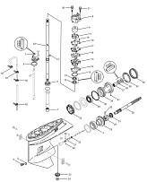Редуктор лодочного мотора YAMAHA 75CETO/90AETO · 2002 — 2013