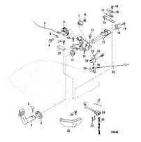 Рычаг дроссельной заслонки, Handle Models 4-Х ТАКТНОГО ПЛМ MERCURY F15 Серийный номер от 0G590000 до 0G760299