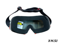 Очки зимние HETOSHI FJ04-1 (двойное стекло) цв. оправы Красно-черно-белый цв.стекла Сине-розовый