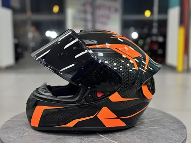 Шлем интеграл HETOSHI XD1-89 цв. Черно-оранжевый р.XL